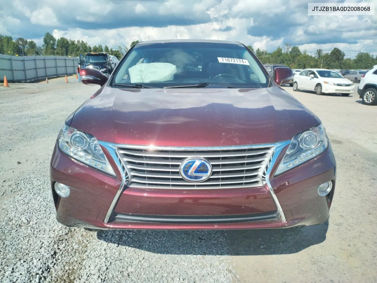 2013 Lexus Rx 450H VIN: JTJZB1BA0D2008068 Lot: 71872174