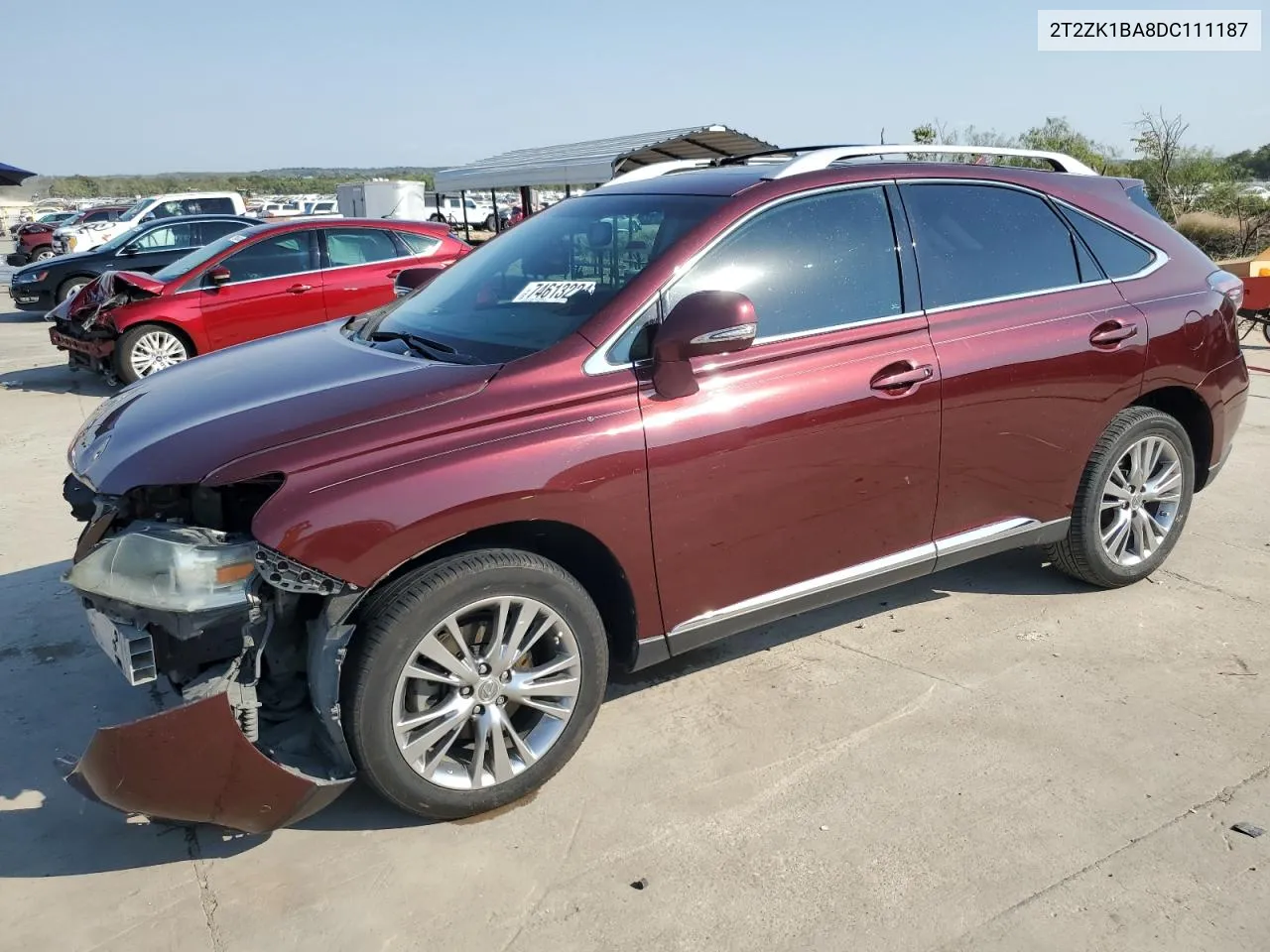 2013 Lexus Rx 350 VIN: 2T2ZK1BA8DC111187 Lot: 74613224