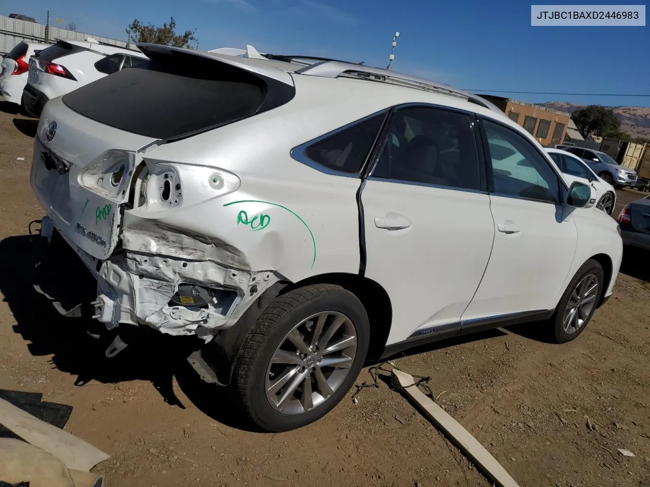 2013 Lexus Rx 450H VIN: JTJBC1BAXD2446983 Lot: 74833034