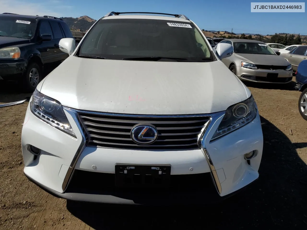 2013 Lexus Rx 450H VIN: JTJBC1BAXD2446983 Lot: 74833034