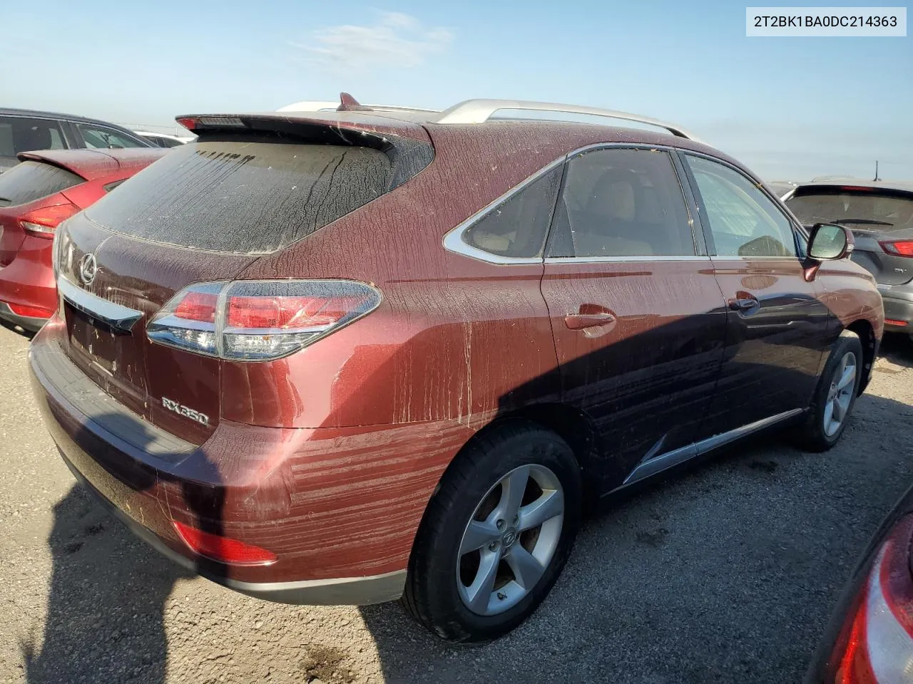 2013 Lexus Rx 350 Base VIN: 2T2BK1BA0DC214363 Lot: 75098784