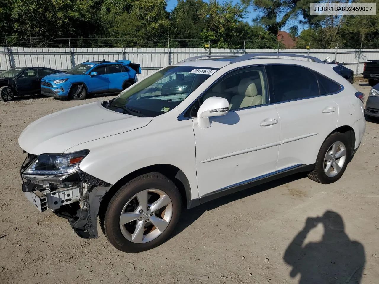 2013 Lexus Rx 350 Base VIN: JTJBK1BA8D2459007 Lot: 75194674