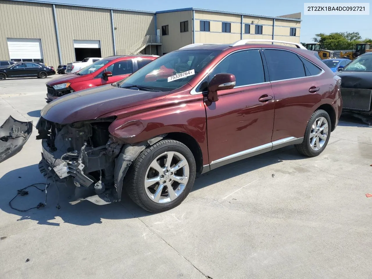 2013 Lexus Rx 350 VIN: 2T2ZK1BA4DC092721 Lot: 75339764