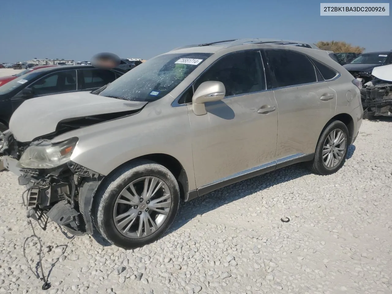 2013 Lexus Rx 350 Base VIN: 2T2BK1BA3DC200926 Lot: 75551714