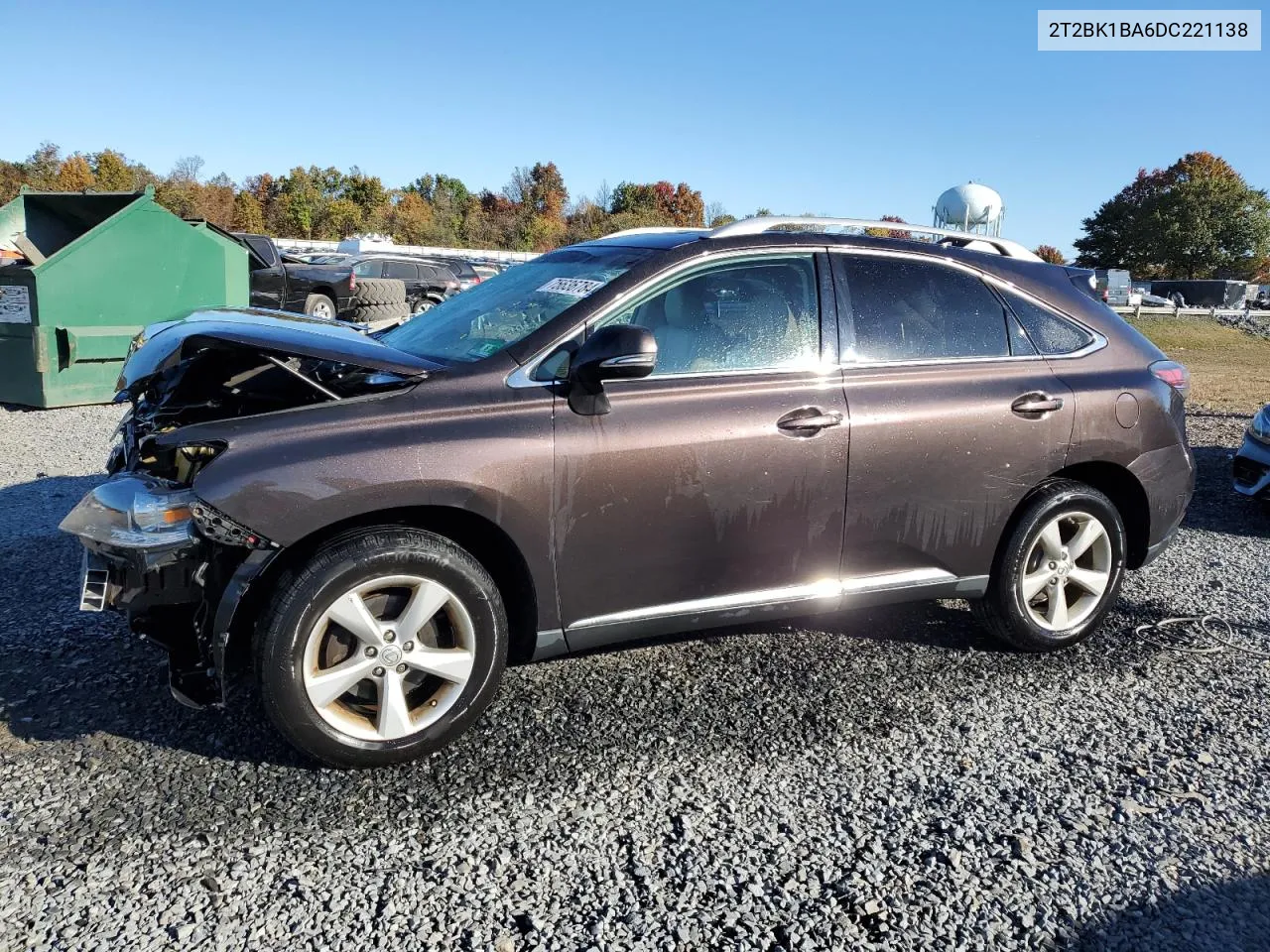 2013 Lexus Rx 350 Base VIN: 2T2BK1BA6DC221138 Lot: 75636784