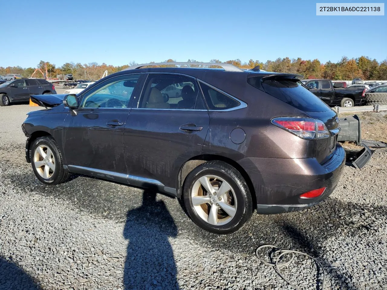 2013 Lexus Rx 350 Base VIN: 2T2BK1BA6DC221138 Lot: 75636784