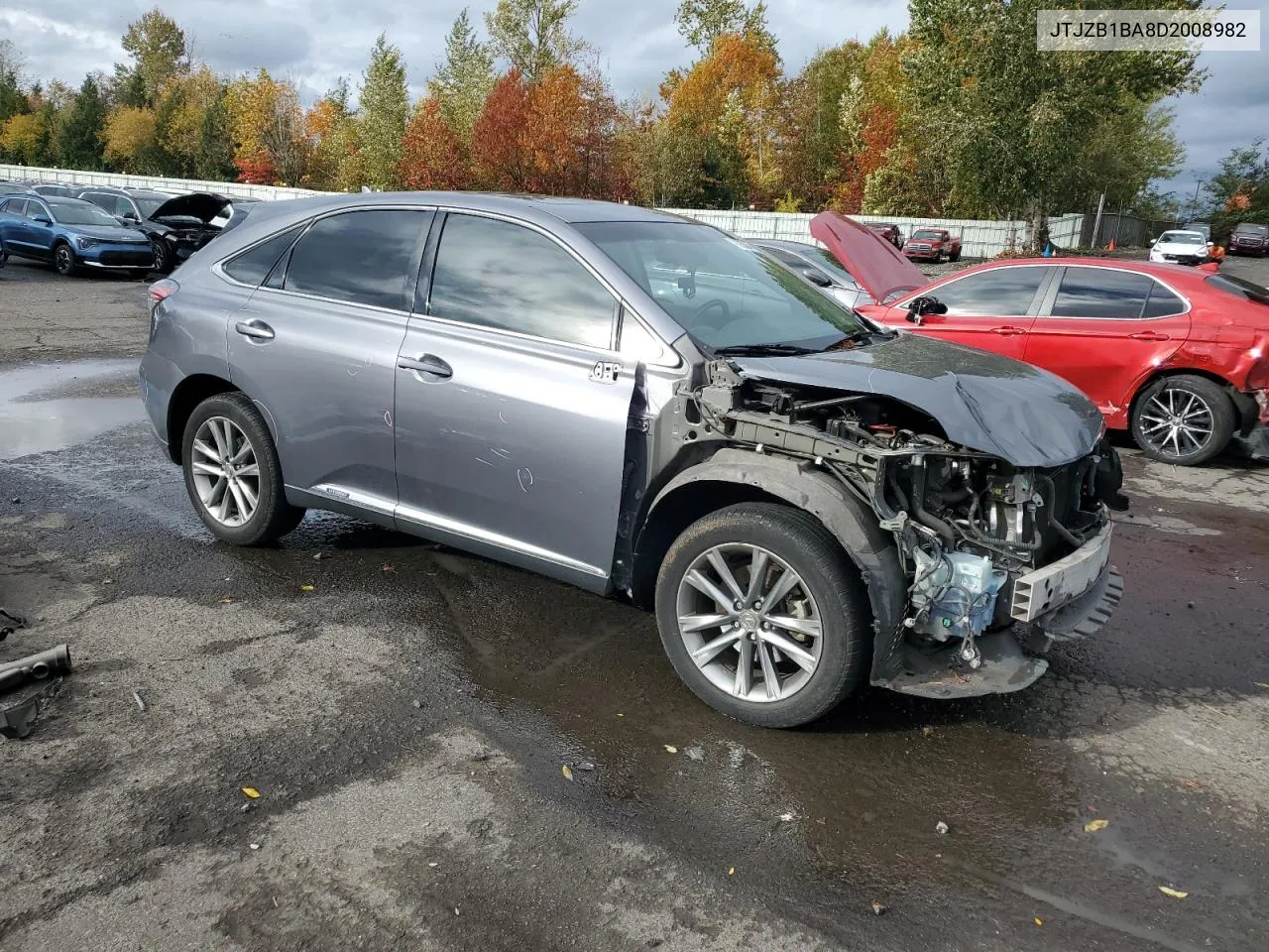 2013 Lexus Rx 450H VIN: JTJZB1BA8D2008982 Lot: 78263244