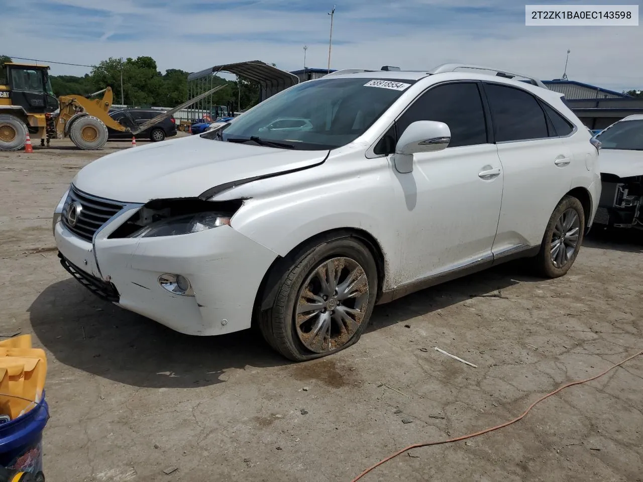 2014 Lexus Rx 350 VIN: 2T2ZK1BA0EC143598 Lot: 58918554