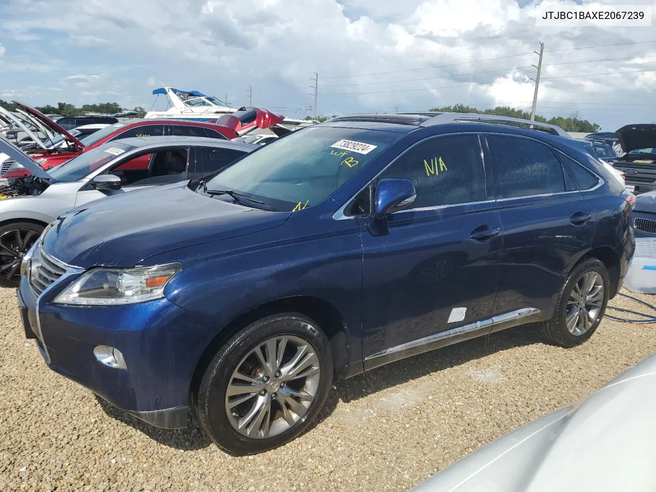 2014 Lexus Rx 450H VIN: JTJBC1BAXE2067239 Lot: 73829224