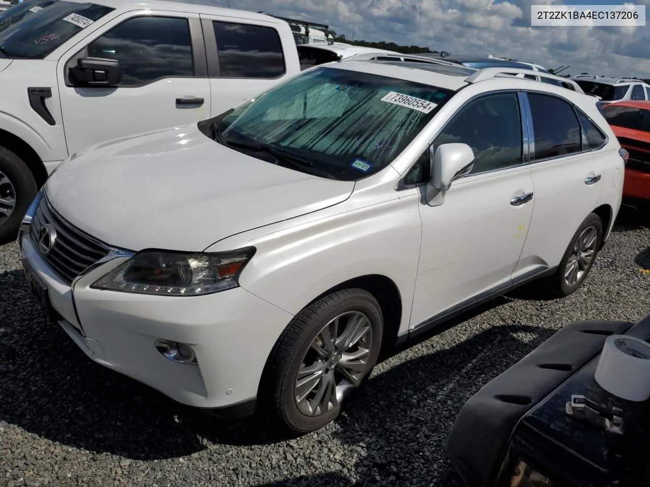 2014 Lexus Rx 350 VIN: 2T2ZK1BA4EC137206 Lot: 73960554