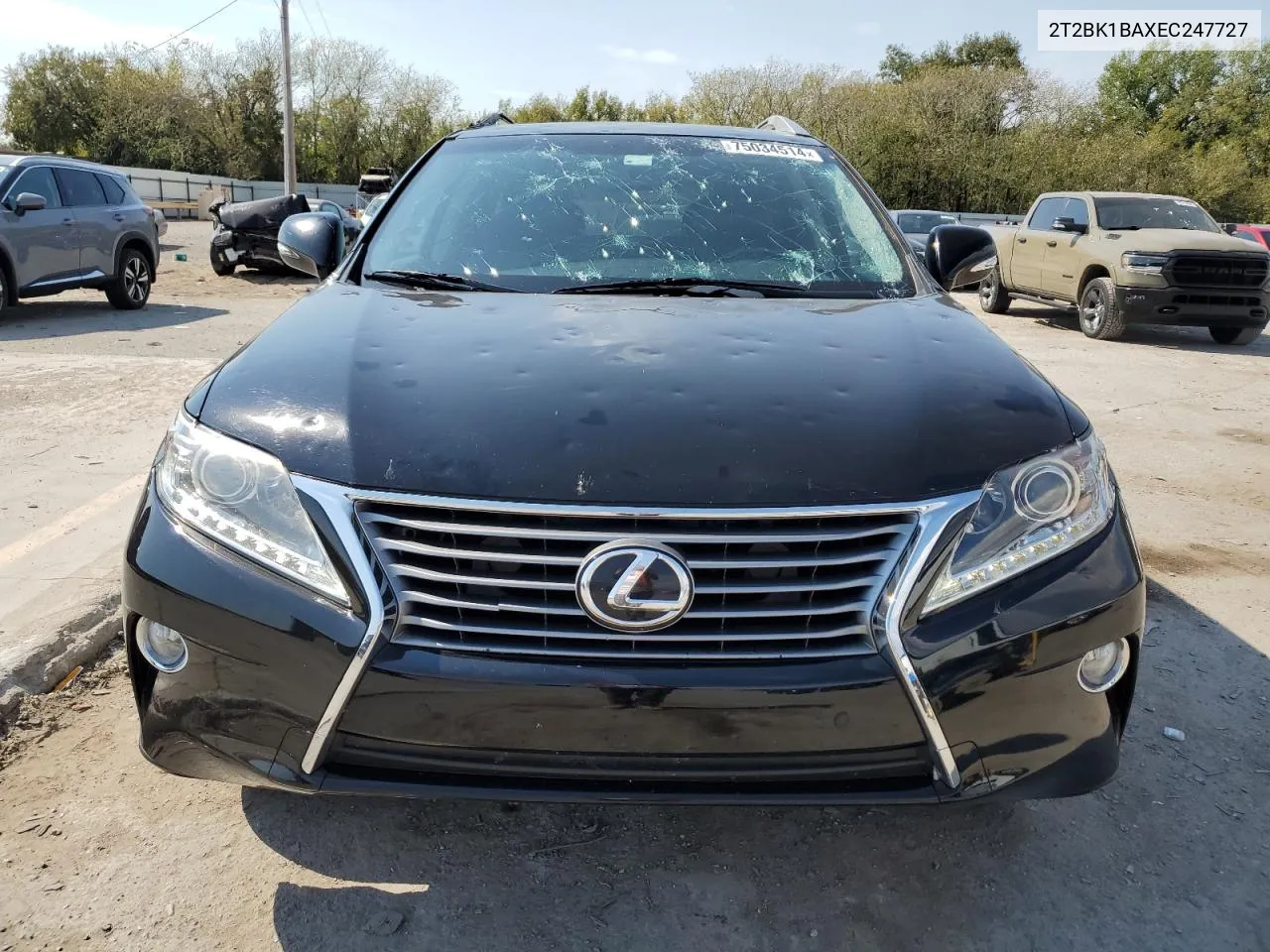 2014 Lexus Rx 350 Base VIN: 2T2BK1BAXEC247727 Lot: 75034514