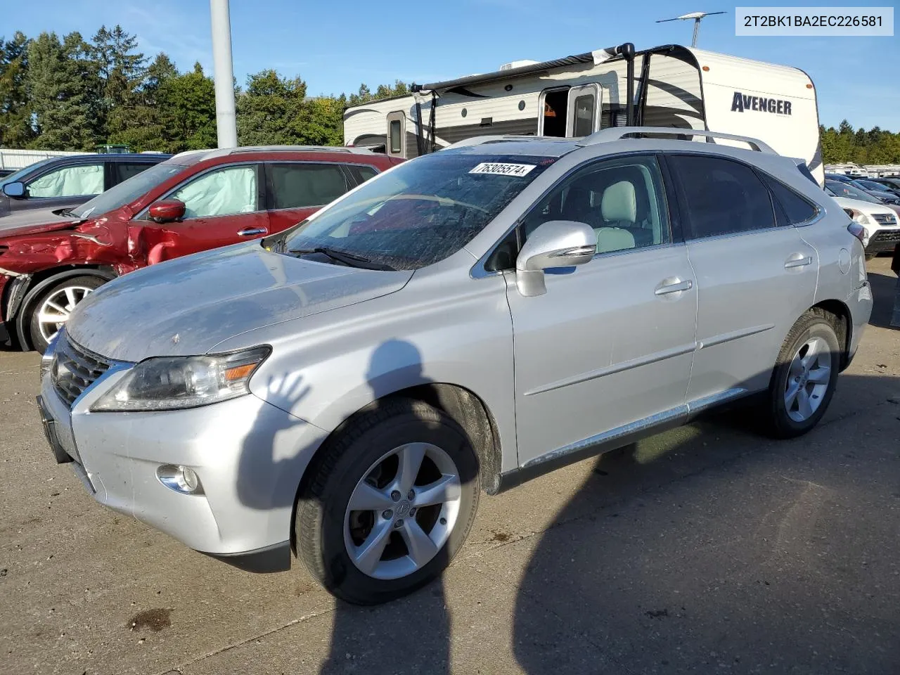 2014 Lexus Rx 350 Base VIN: 2T2BK1BA2EC226581 Lot: 76305574