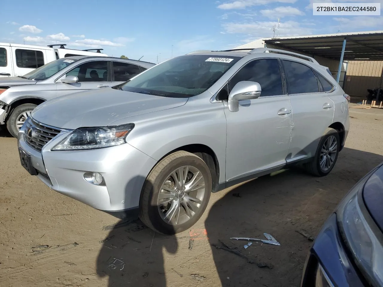 2014 Lexus Rx 350 Base VIN: 2T2BK1BA2EC244580 Lot: 77860124