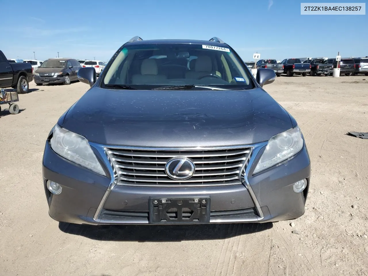 2014 Lexus Rx 350 VIN: 2T2ZK1BA4EC138257 Lot: 78077264