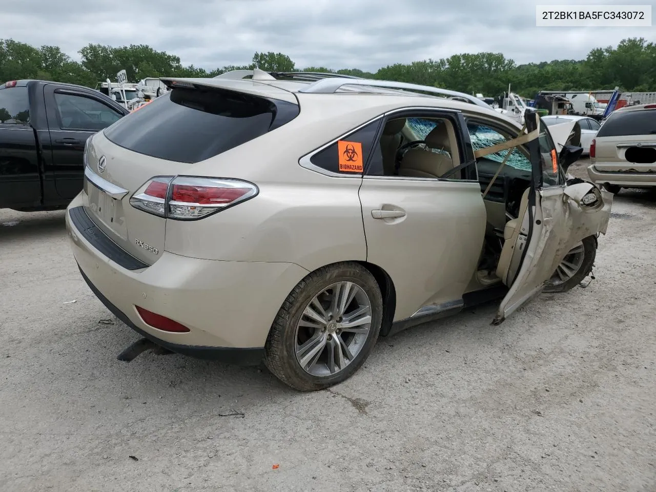 2015 Lexus Rx 350 Base VIN: 2T2BK1BA5FC343072 Lot: 55301704