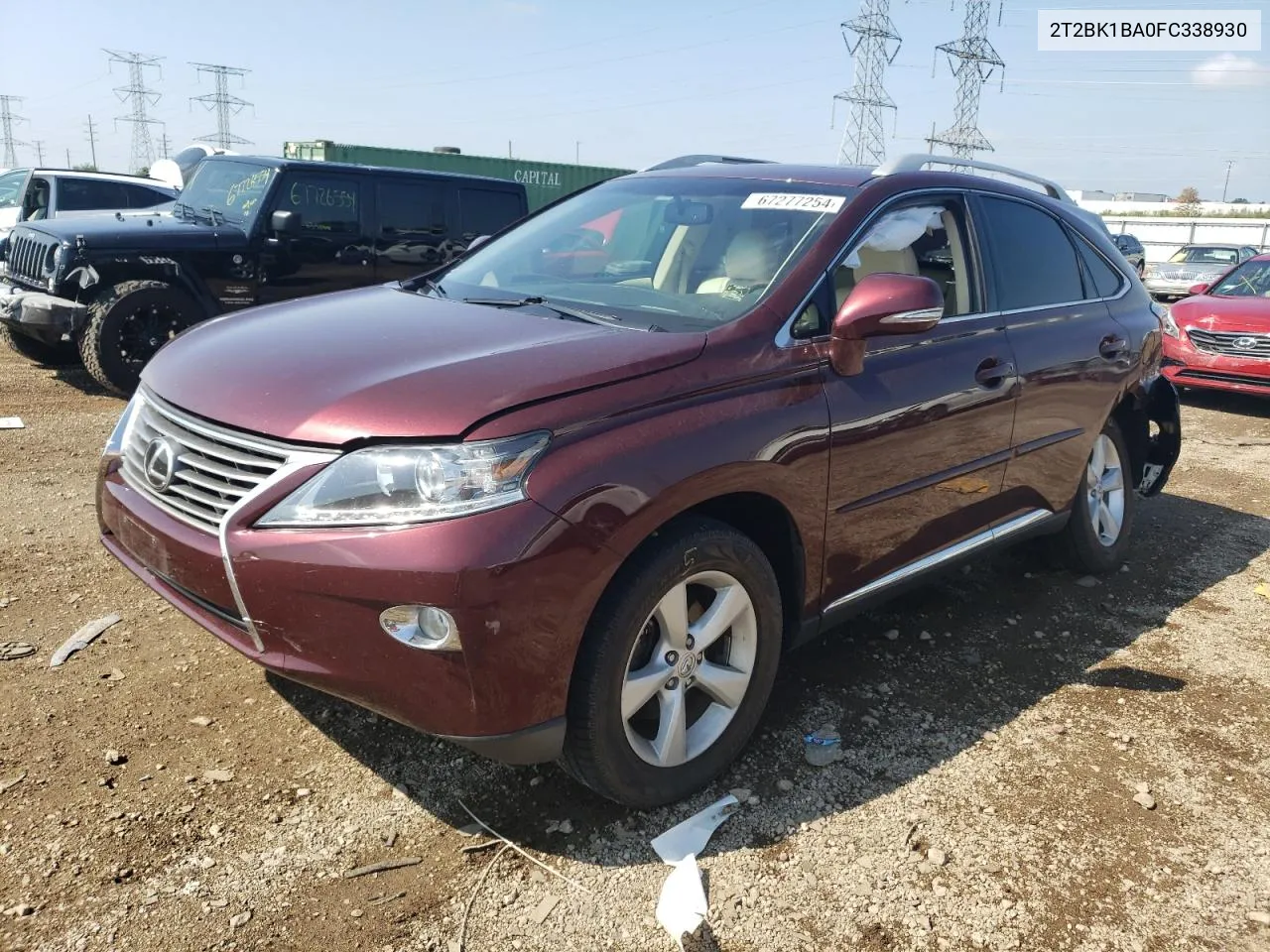 2015 Lexus Rx 350 Base VIN: 2T2BK1BA0FC338930 Lot: 67277254