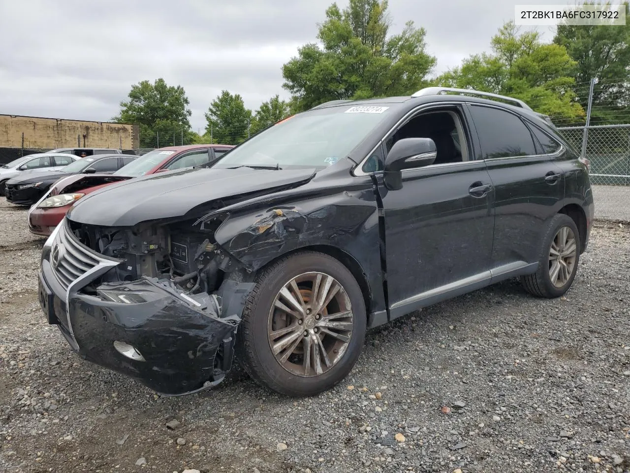 2015 Lexus Rx 350 Base VIN: 2T2BK1BA6FC317922 Lot: 69223274