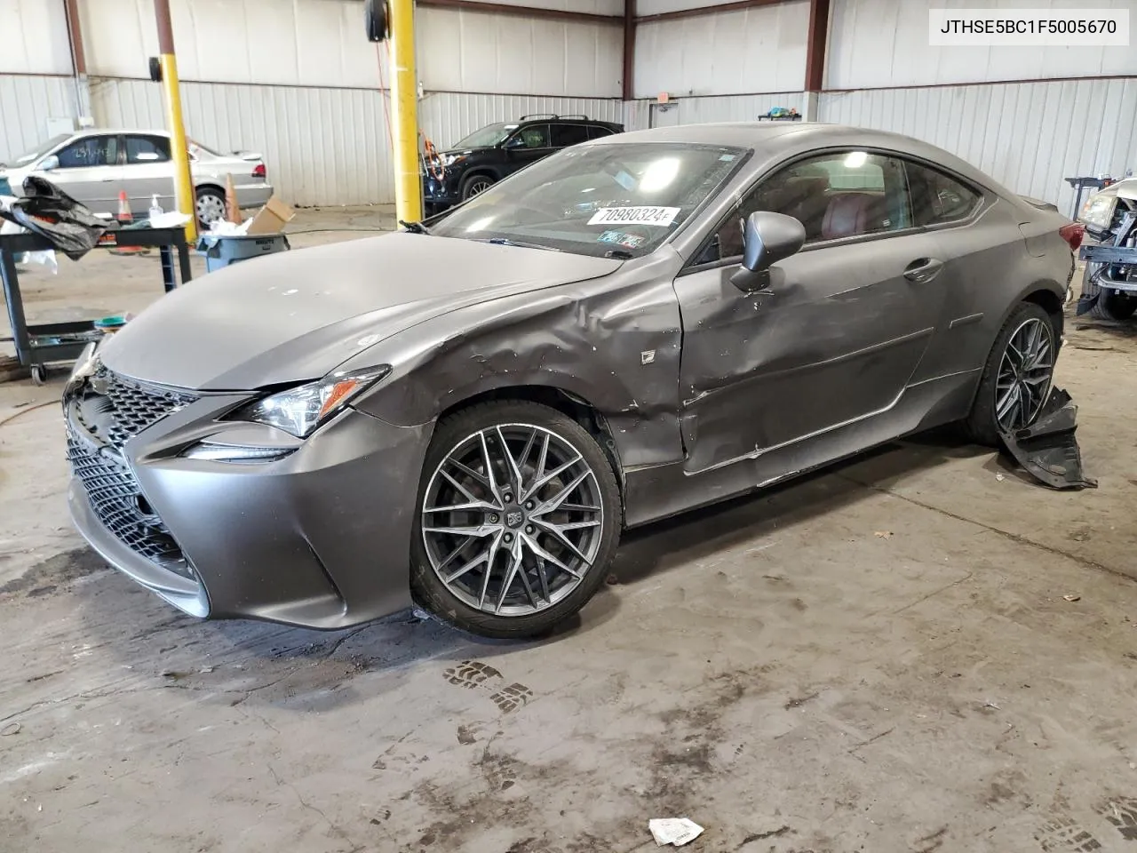 2015 Lexus Rc 350 VIN: JTHSE5BC1F5005670 Lot: 70980324