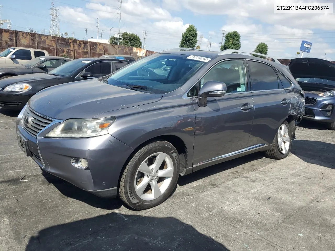 2015 Lexus Rx 350 VIN: 2T2ZK1BA4FC206574 Lot: 71070404