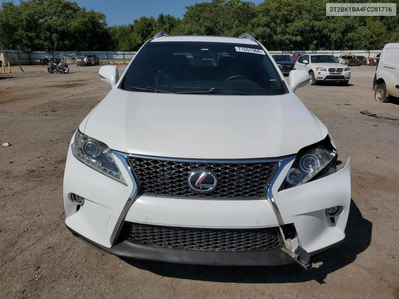 2015 Lexus Rx 350 Base VIN: 2T2BK1BA4FC281776 Lot: 71551364