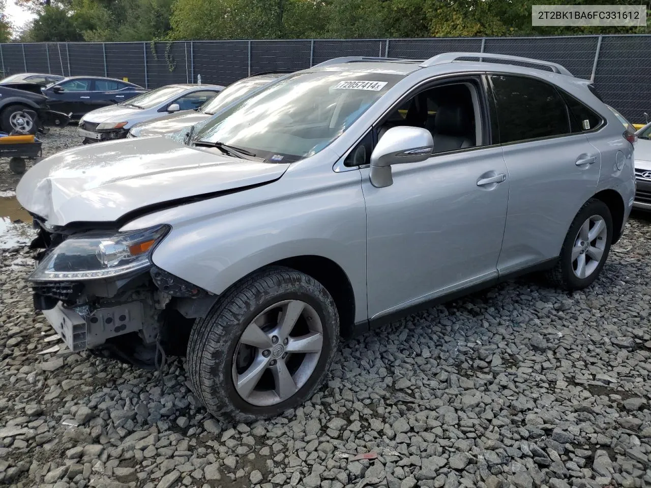 2015 Lexus Rx 350 Base VIN: 2T2BK1BA6FC331612 Lot: 72057414