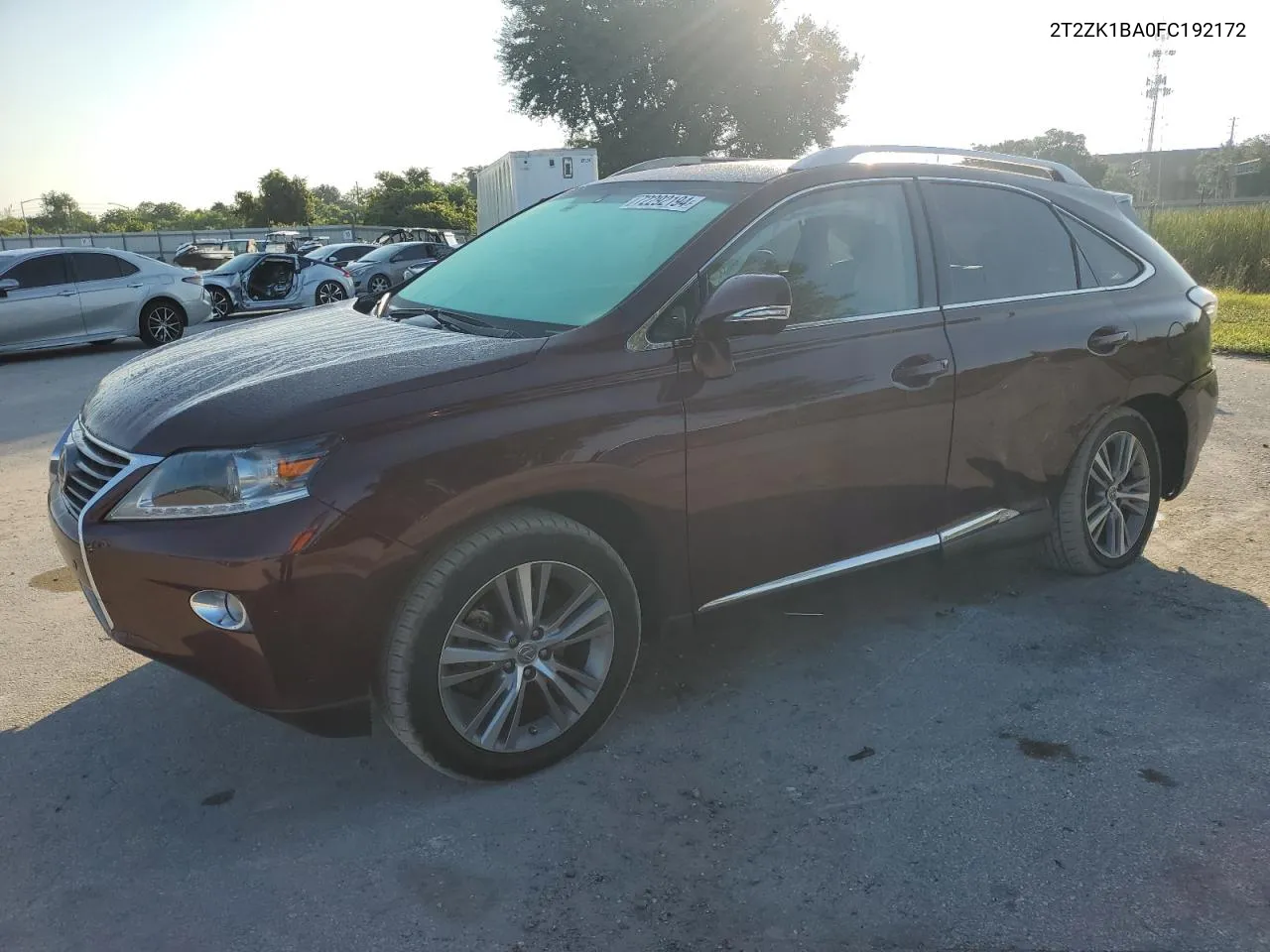 2015 Lexus Rx 350 VIN: 2T2ZK1BA0FC192172 Lot: 72292194