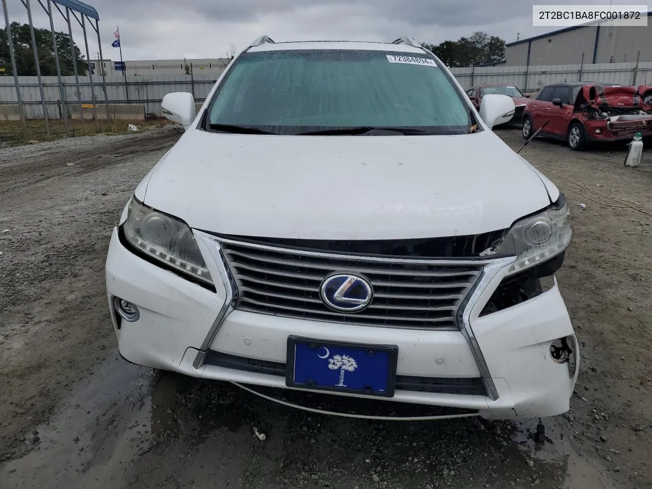 2015 Lexus Rx 450H VIN: 2T2BC1BA8FC001872 Lot: 72384894