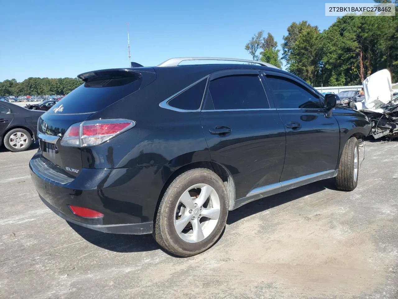 2015 Lexus Rx 350 Base VIN: 2T2BK1BAXFC278462 Lot: 72589924