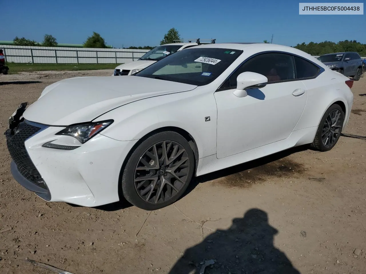 2015 Lexus Rc 350 VIN: JTHHE5BC0F5004438 Lot: 72926044