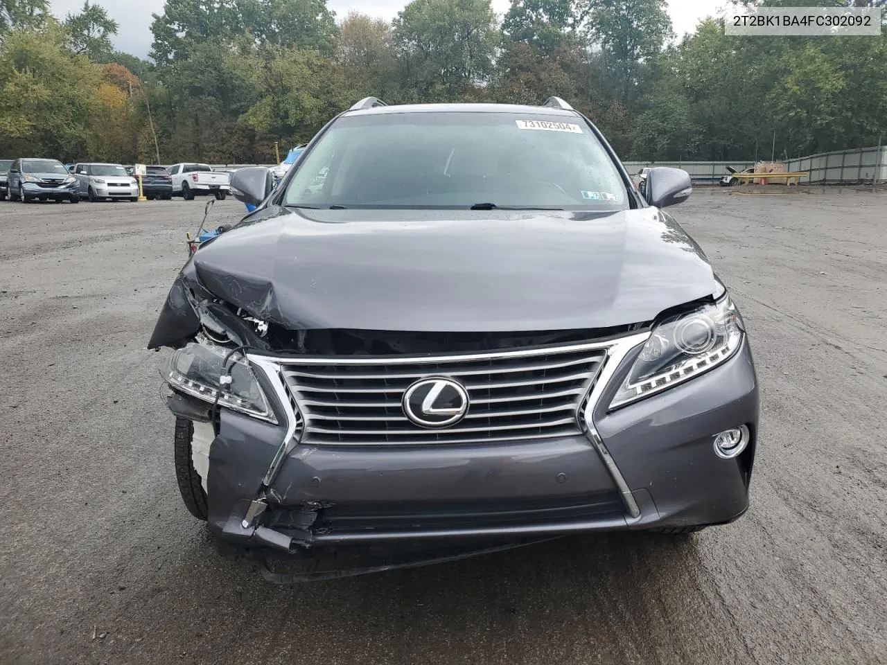 2015 Lexus Rx 350 Base VIN: 2T2BK1BA4FC302092 Lot: 73102504