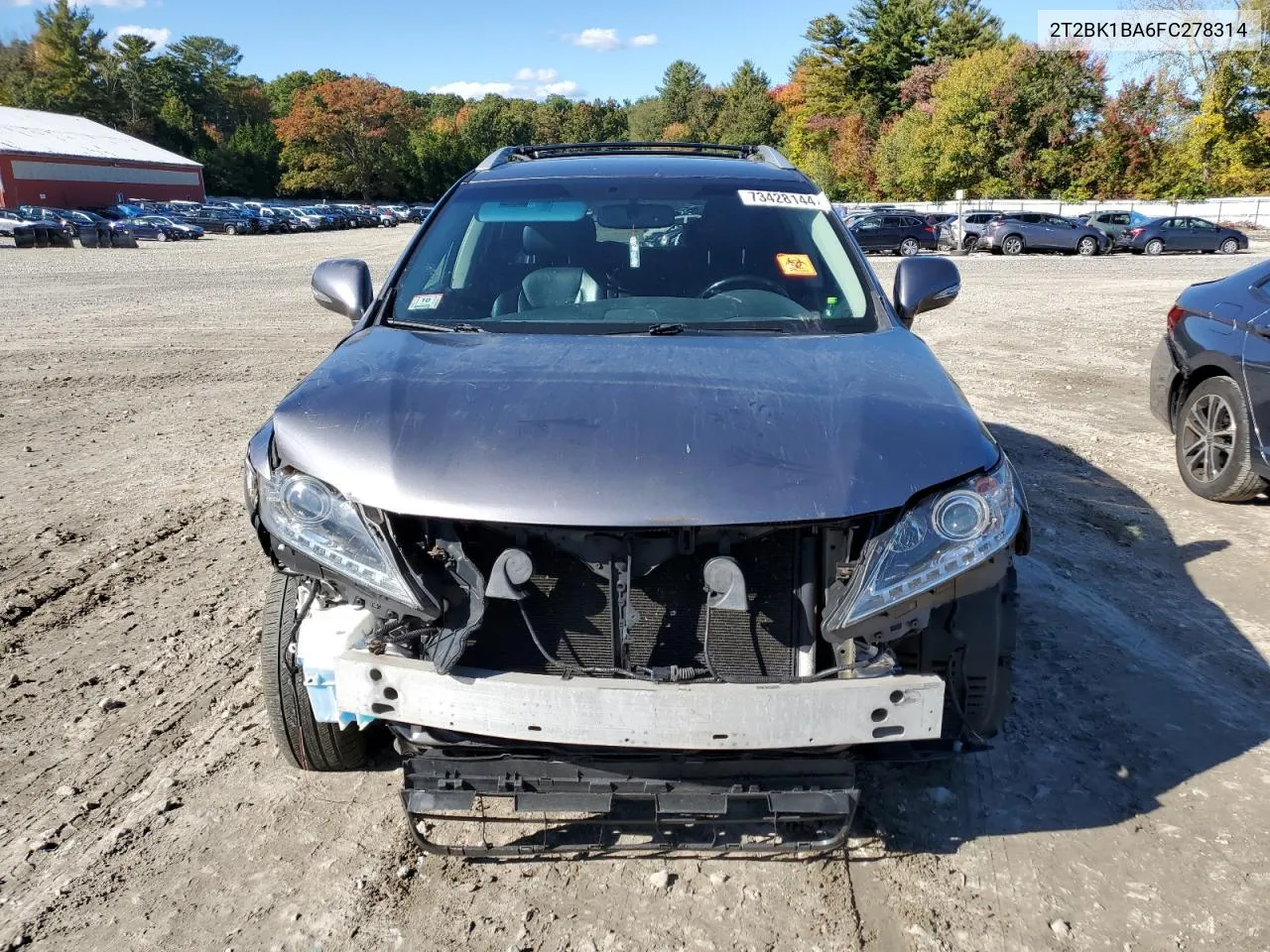 2015 Lexus Rx 350 Base VIN: 2T2BK1BA6FC278314 Lot: 73428144