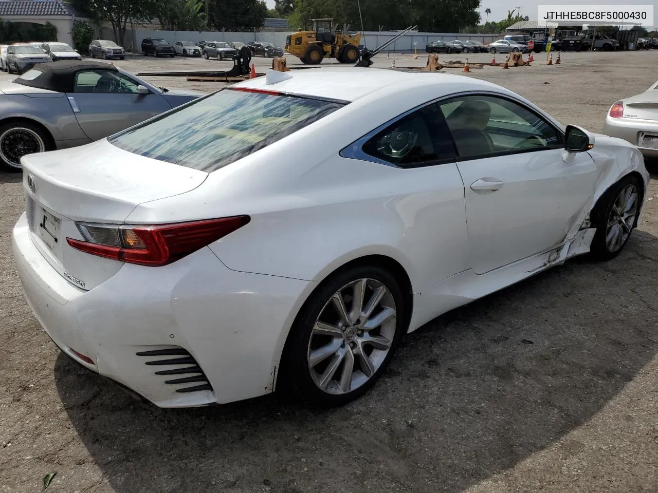 2015 Lexus Rc 350 VIN: JTHHE5BC8F5000430 Lot: 73548564