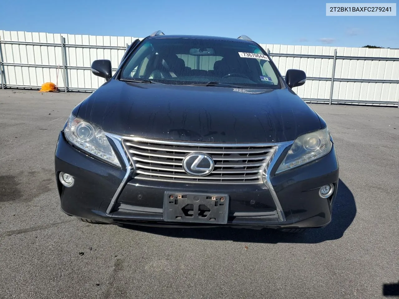 2015 Lexus Rx 350 Base VIN: 2T2BK1BAXFC279241 Lot: 73670644