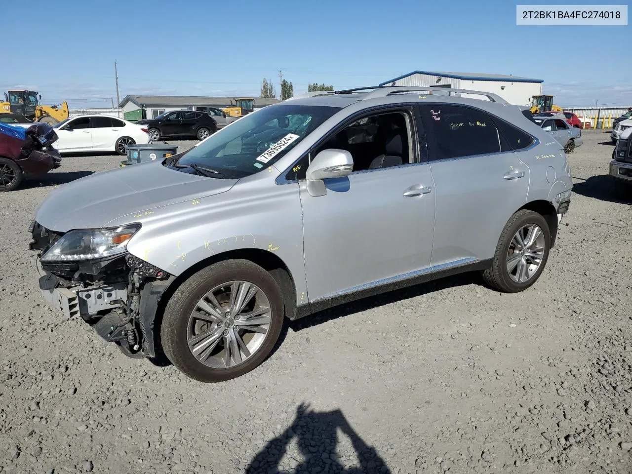 2015 Lexus Rx 350 Base VIN: 2T2BK1BA4FC274018 Lot: 73695024