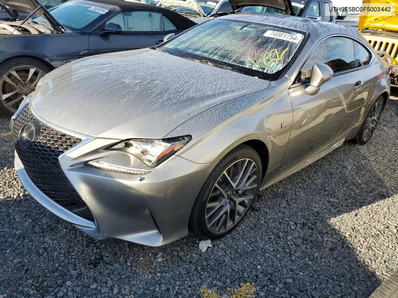 2015 Lexus Rc 350 VIN: JTHSE5BC0F5003442 Lot: 74001754