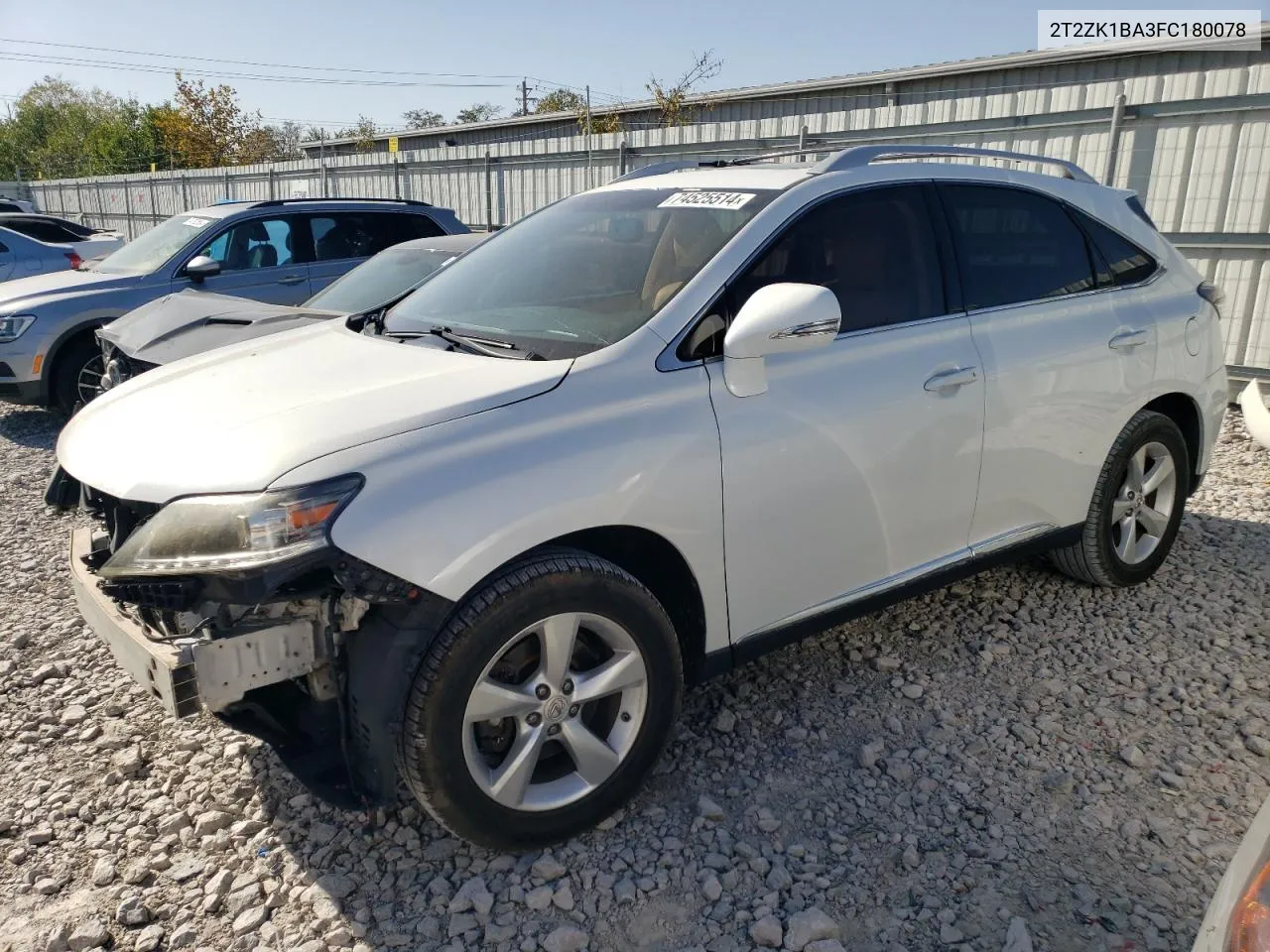 2015 Lexus Rx 350 VIN: 2T2ZK1BA3FC180078 Lot: 74525514