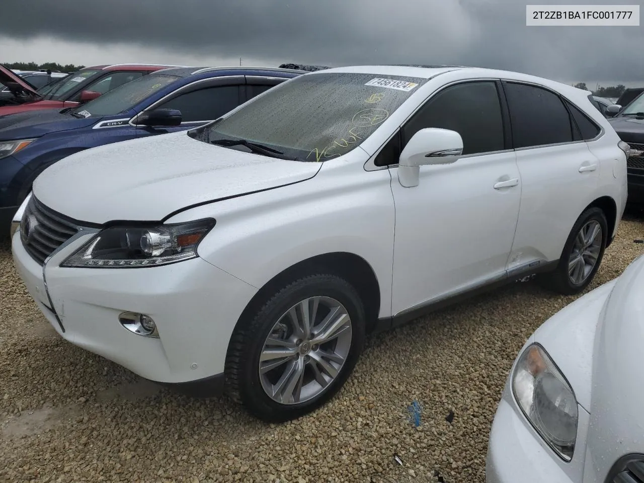 2015 Lexus Rx 450H VIN: 2T2ZB1BA1FC001777 Lot: 74561824