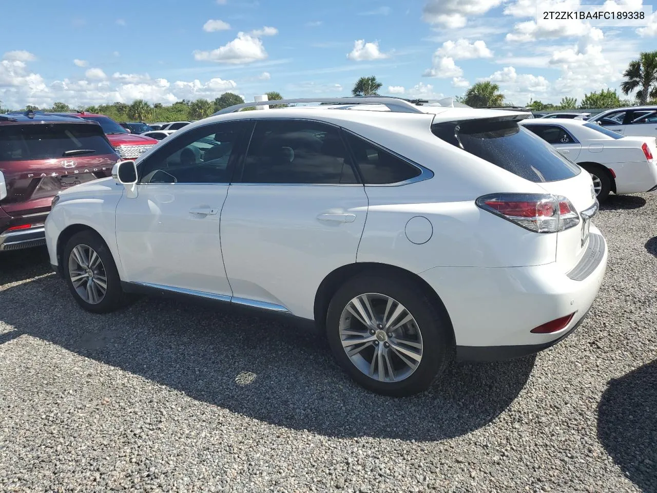 2015 Lexus Rx 350 VIN: 2T2ZK1BA4FC189338 Lot: 74779074