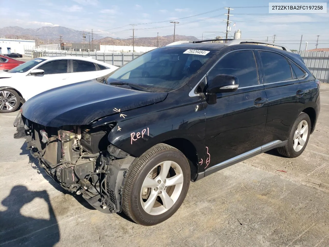 2015 Lexus Rx 350 VIN: 2T2ZK1BA2FC197258 Lot: 75029484