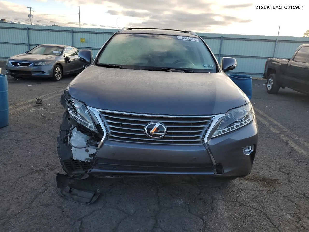 2015 Lexus Rx 350 Base VIN: 2T2BK1BA5FC316907 Lot: 75384344