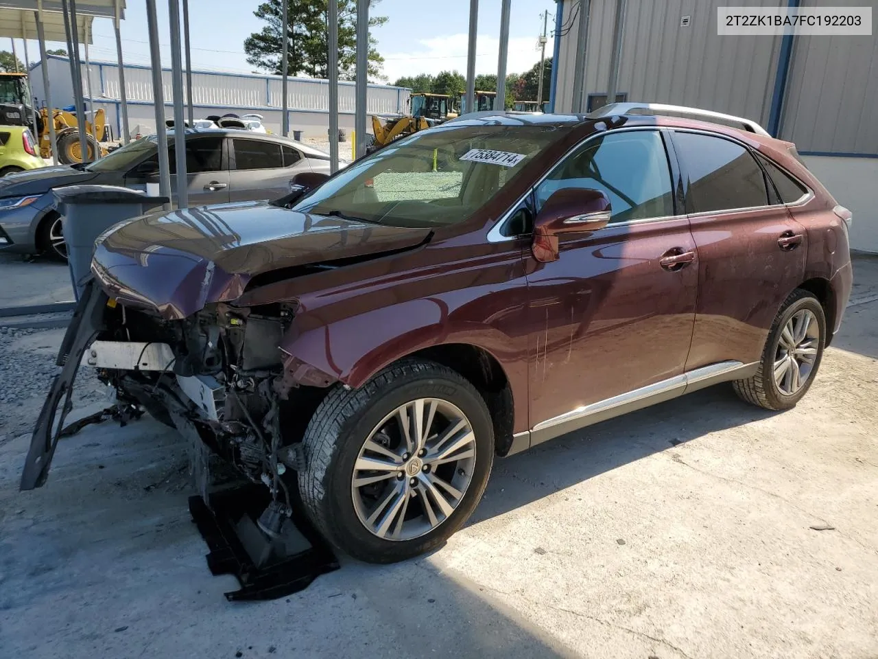 2015 Lexus Rx 350 VIN: 2T2ZK1BA7FC192203 Lot: 75384714