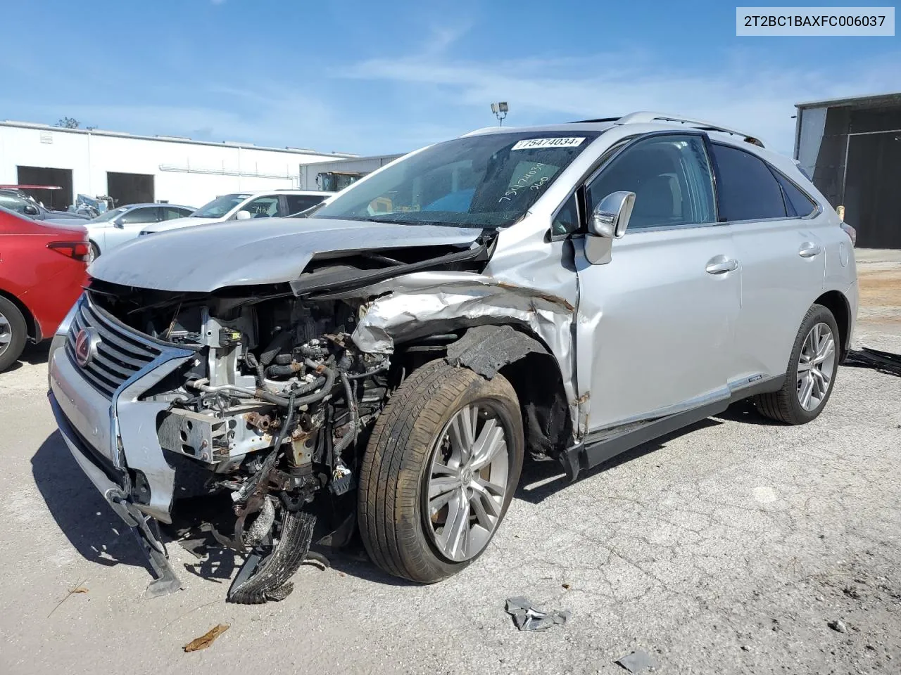 2015 Lexus Rx 450H VIN: 2T2BC1BAXFC006037 Lot: 75474034