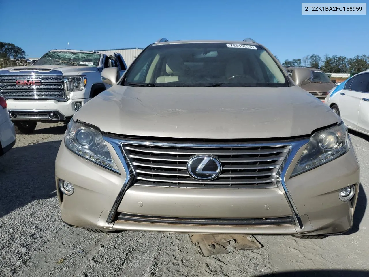 2015 Lexus Rx 350 VIN: 2T2ZK1BA2FC158959 Lot: 75515374