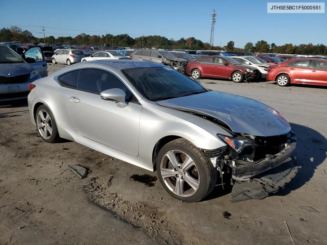 2015 Lexus Rc 350 VIN: JTHSE5BC1F5000551 Lot: 76241364