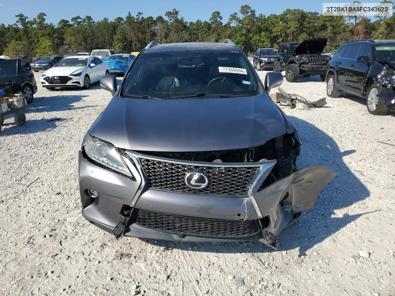 2015 Lexus Rx 350 Base VIN: 2T2BK1BA5FC343623 Lot: 77359594