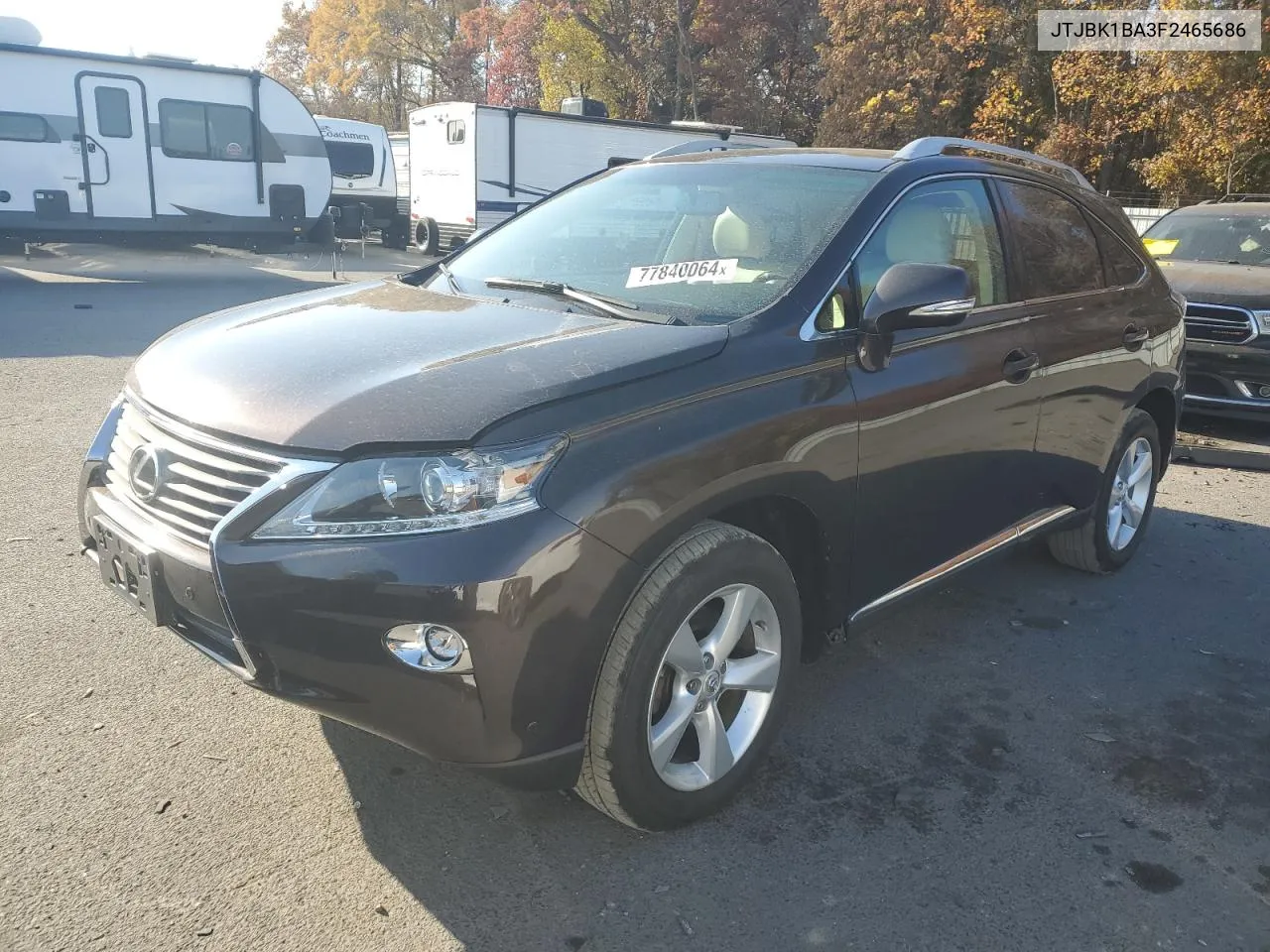 2015 Lexus Rx 350 Base VIN: JTJBK1BA3F2465686 Lot: 77840064