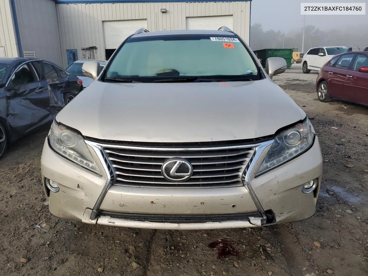 2015 Lexus Rx 350 VIN: 2T2ZK1BAXFC184760 Lot: 78051034