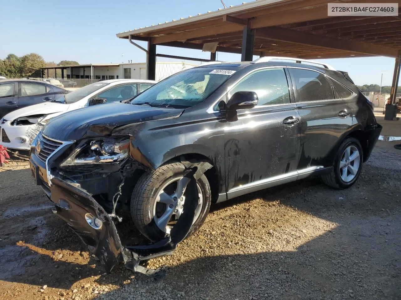 2015 Lexus Rx 350 Base VIN: 2T2BK1BA4FC274603 Lot: 78091524