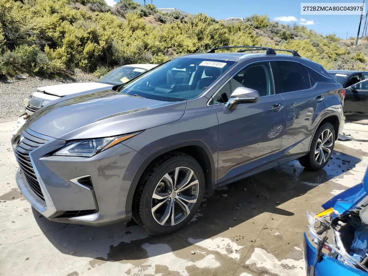 2016 Lexus Rx 350 Base VIN: 2T2BZMCA8GC043975 Lot: 54378384