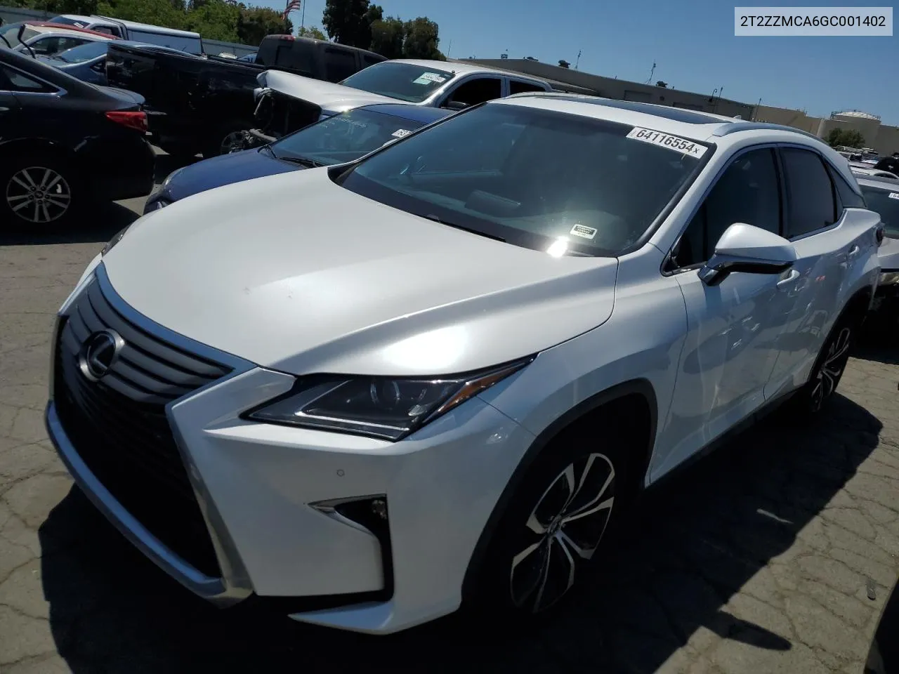 2016 Lexus Rx 350 VIN: 2T2ZZMCA6GC001402 Lot: 64116554